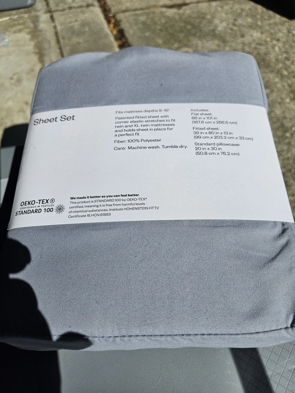 room essentials Microfiber Sheet Set — Light Gray